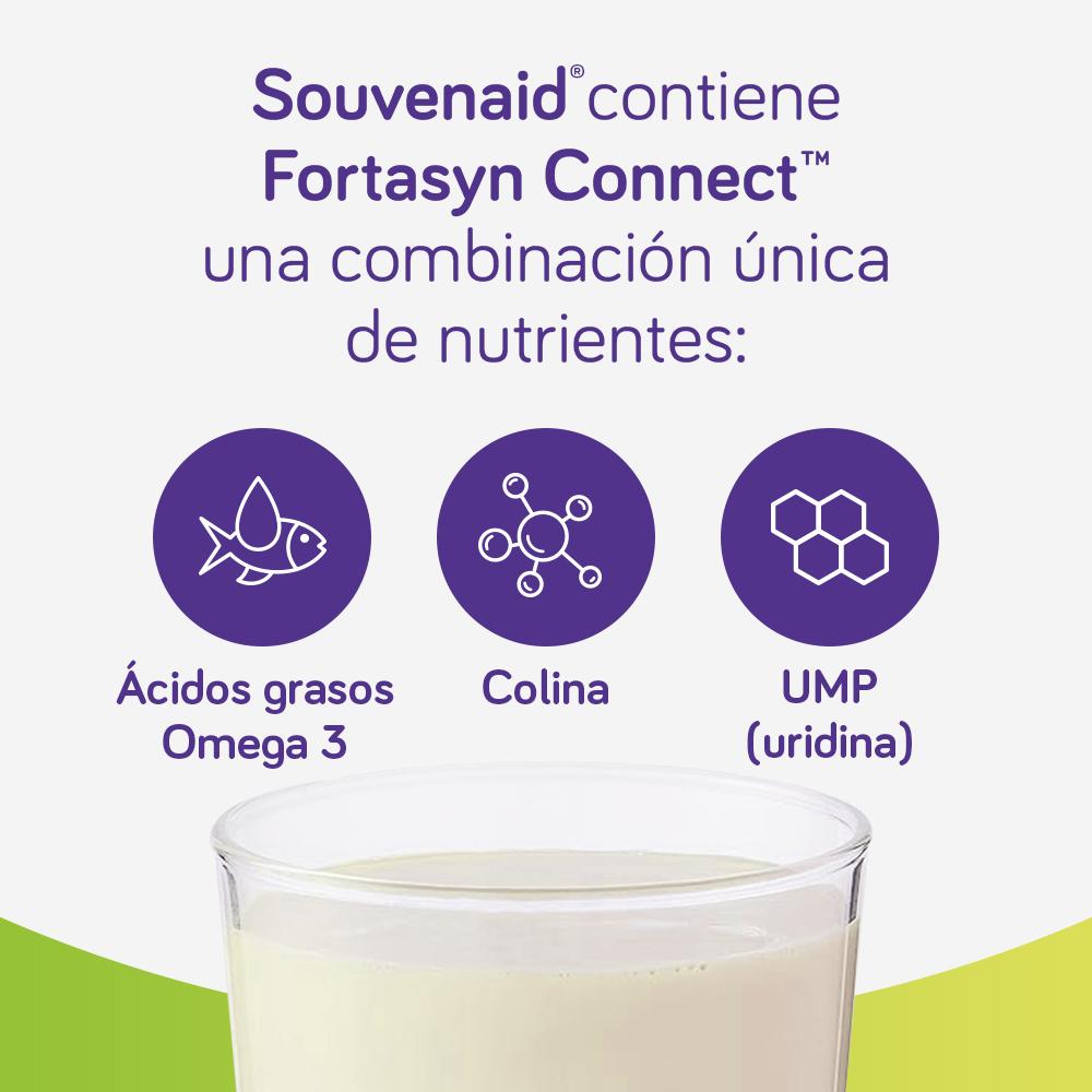 Vanilla Souvenaid contains Fortasyn Connect, a unique nutrient combination.