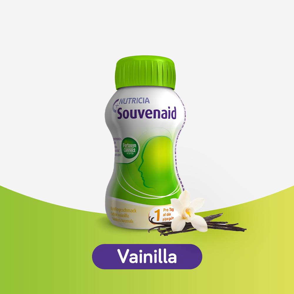 A bottle of vanilla Souvenaid.