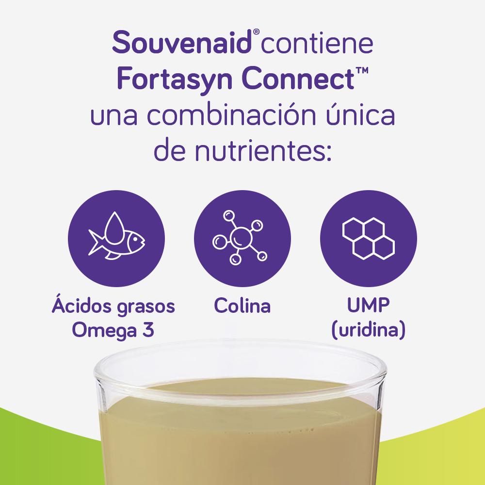 Cappuccino Souvenaid contains Fortasyn Connect, a unique nutrient combination.